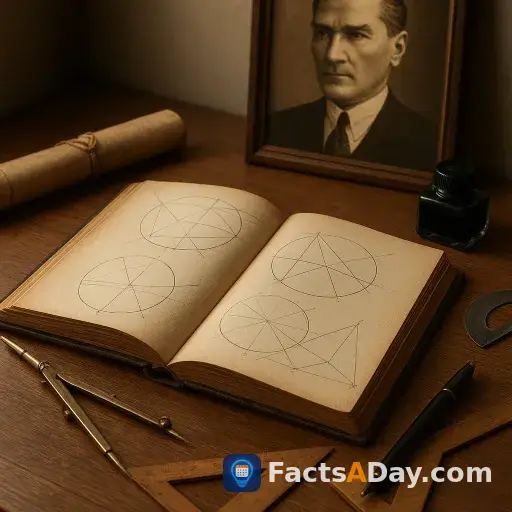 Atatürk wrote a geometry textbook that introduced modern Turkish math terms