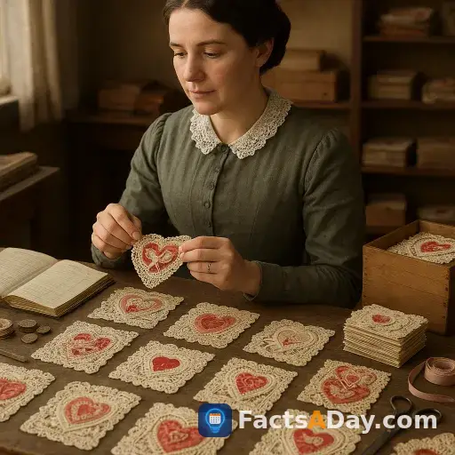 The tradition of sending valentines was popularized by a 19th-century businesswoman