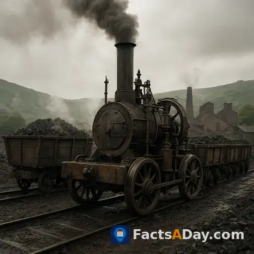 El primer tren de vapor se construyó para transportar hierro en lugar de personas