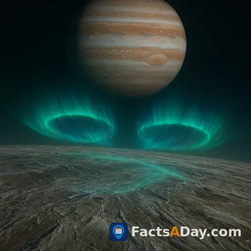 Die leuchtenden Polarlichter auf Jupiters größtem Mond ähneln denen der Erde