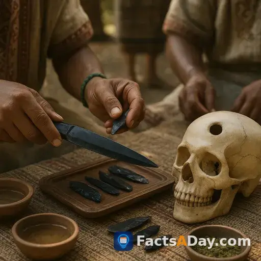 The Maya performed complex brain surgeries using obsidian glass blades