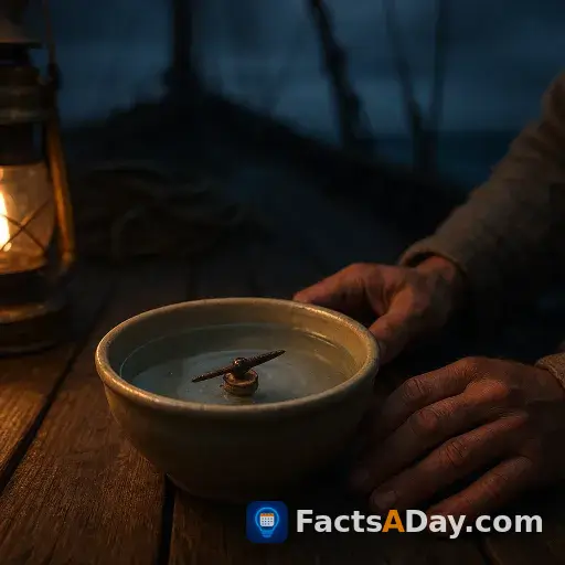 Ancient Chinese sailors used magnetic needles in bowls of water to navigate