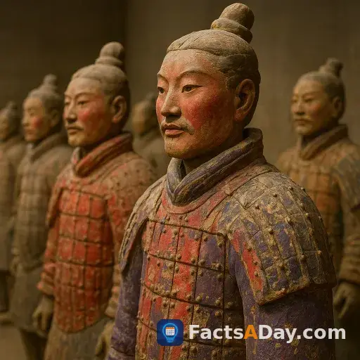 The Terracotta Army was once painted in vivid purples and reds