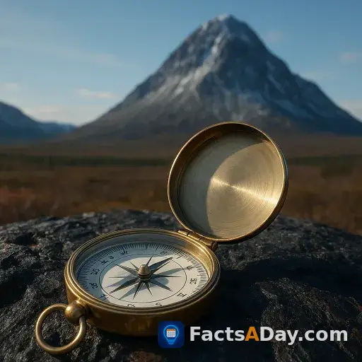 A mountain in Canada that turns the compass needle backwards