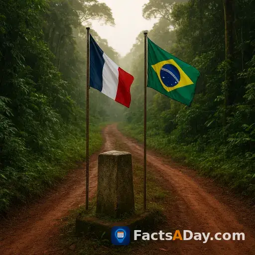 The French border with Brazil is France's longest land boundary