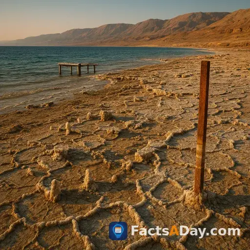 The lowest point on dry land is getting lower every year