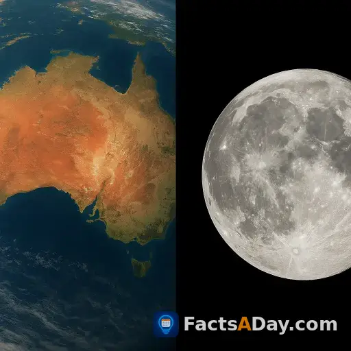 Australien ist breiter als der Durchmesser des Mondes