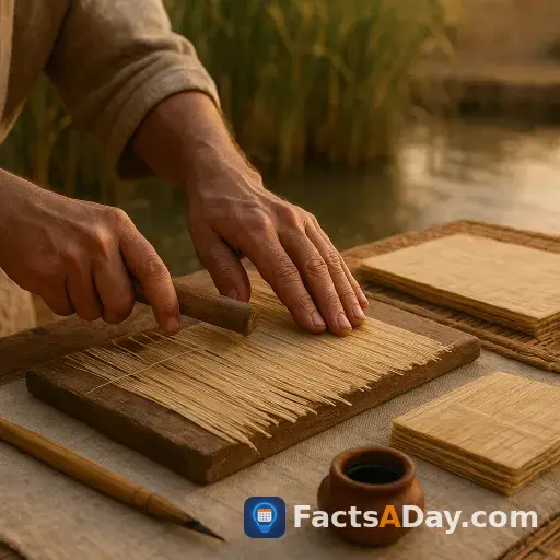 Ancient Egyptians used a primitive form of paper made from river weeds