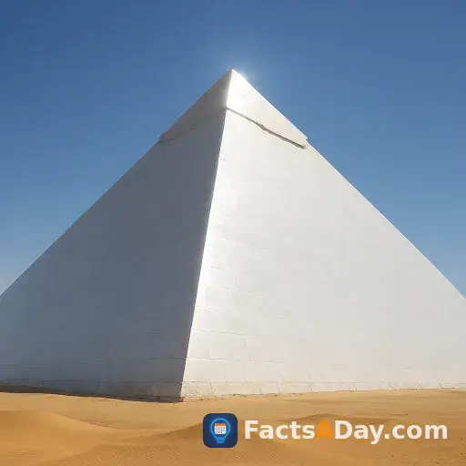The Great Pyramid of Giza was originally covered in reflective white limestone