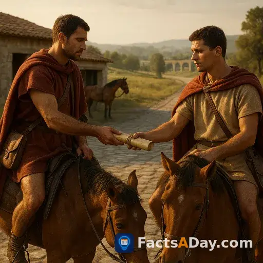 Ancient Romans used a primitive form of mail to send letters across Europe