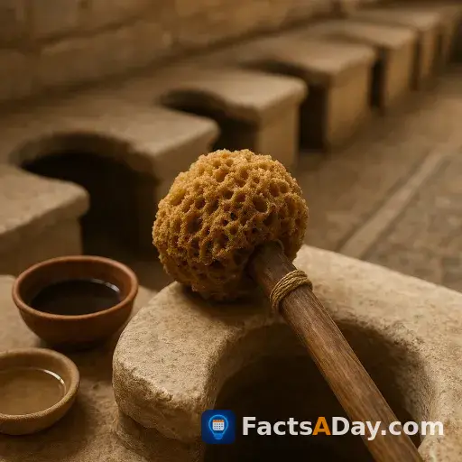 Ancient Romans used a sponge on a stick as a communal bathroom tool