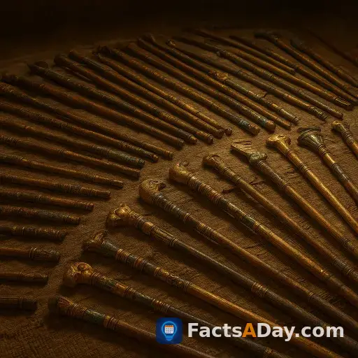 King Tutankhamun was buried with a collection of over 100 decorated canes