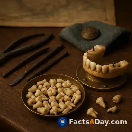 The first dentures in the 1800s were often made from fallen soldiers' teeth