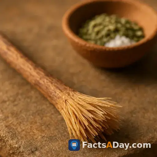 The first recorded use of a toothbrush involved a frayed twig