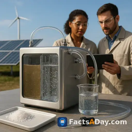 Esta ingeniosa batería almacena energía renovable mientras convierte el agua salada en agua potable