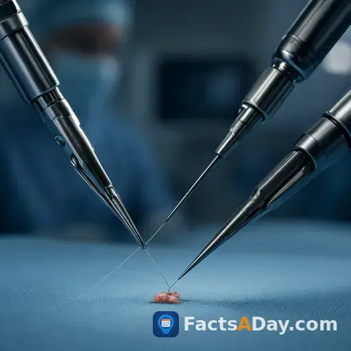Roboterchirurgie-arme arbeiten mit mikrometerpräzision