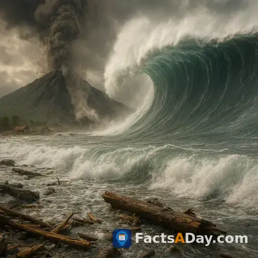 Ein Unterwasservulkaneinsturz im Jahr 1888 löste zwölf Meter hohe Tsunamis aus