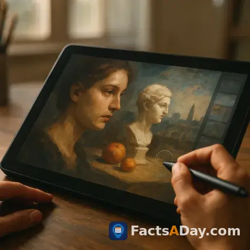 Digital painting tools allow artists to capture multiple perspectives in a single image