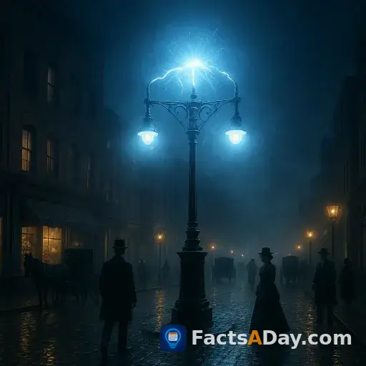 Before lightbulbs existed city streets were illuminated by giant electric arc lamps