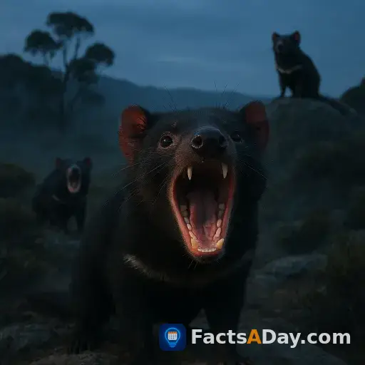 Los demonios de Tasmania gritan para defender su territorio