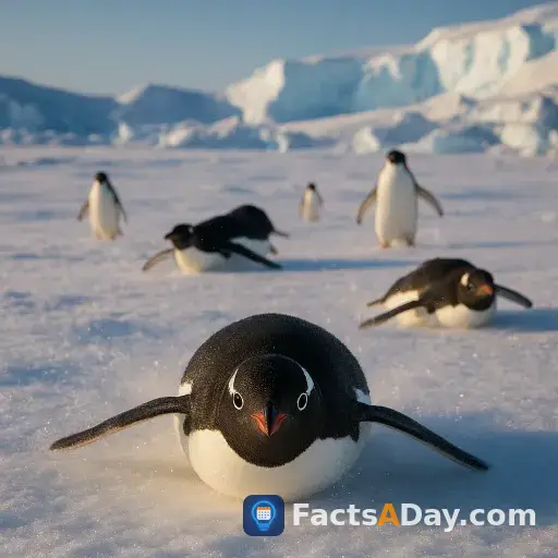 Los pingüinos se deslizan sobre sus vientres para ahorrar energía