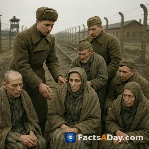 In 1945, the Red Army liberated thousands of survivors from the Auschwitz death camp