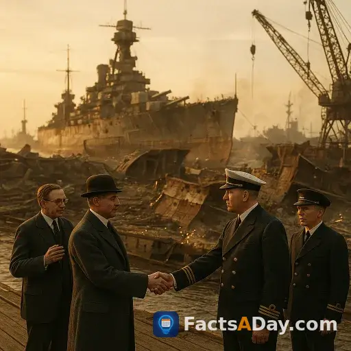 In 1922, the world's superpowers agreed to destroy their own warships to prevent war