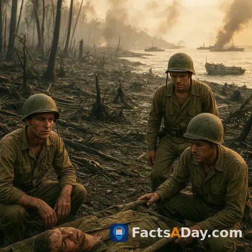 In 1943, the Allies secured a vital Pacific island after a grueling six-month campaign
