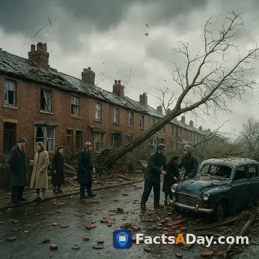In 1962, a record-breaking windstorm damaged 150,000 homes in a single British city