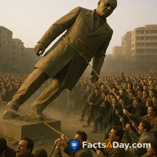 In 1991, protesters toppled a massive statue to end decades of isolationist rule