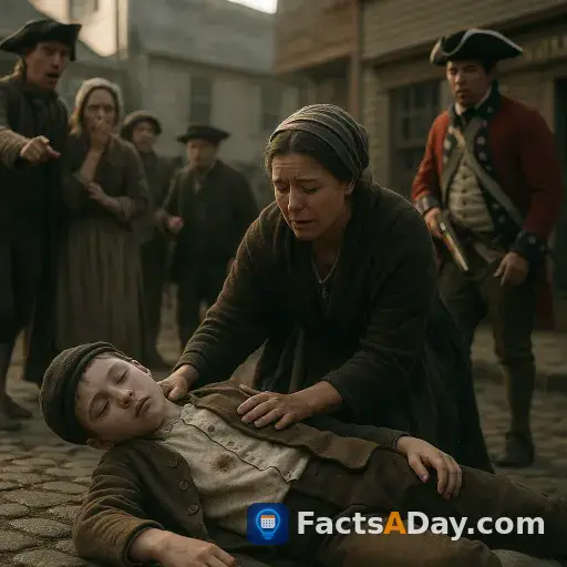 In 1770, the death of an 11-year-old boy became the first fatality of the American Revolution