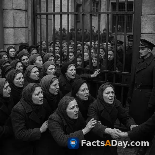 In 1943, hundreds of German women successfully protested the Gestapo to save their husbands