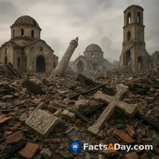 A wave of ethnic violence in 2004 left dozens of religious sites in ruins