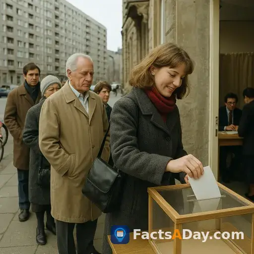 East Germans voted in their first and only free democratic elections in 1990