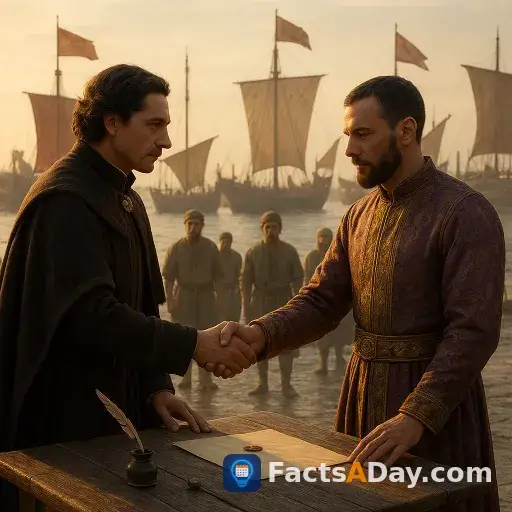 A 1277 treaty between Venice and Byzantium paused centuries of naval rivalry