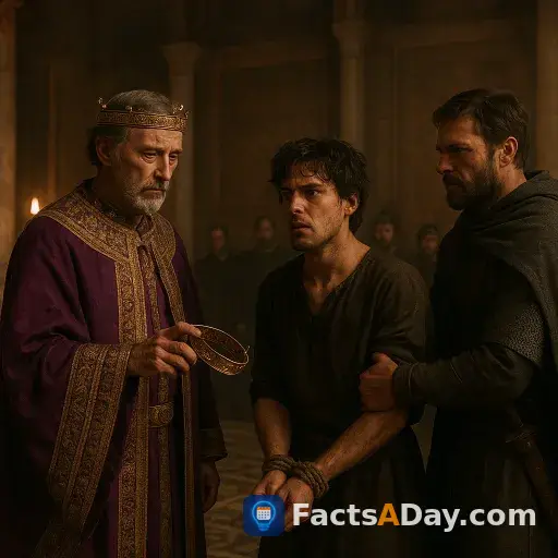 A captured son forced Emperor Theodosius III to surrender his throne in 717