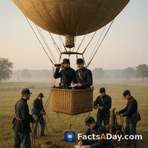 The 1862 Battle of Yorktown saw the first use of balloons for military reconnaissance