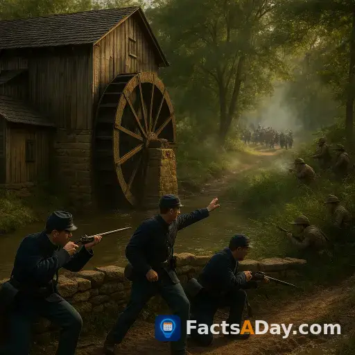 En 1862, une petite escarmouche près d'un moulin a freiné une invasion massive de la Virginie