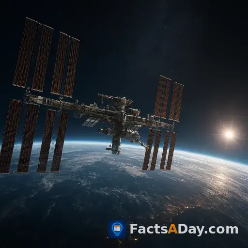 国際宇宙ステーションは地球の周りを周回する