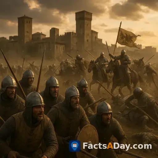 1176年、イタリアの都市同盟が神聖ローマ帝国の軍勢を破る
