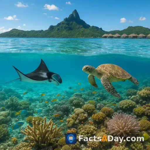 La laguna de Bora Bora es una vibrante ciudad submarina