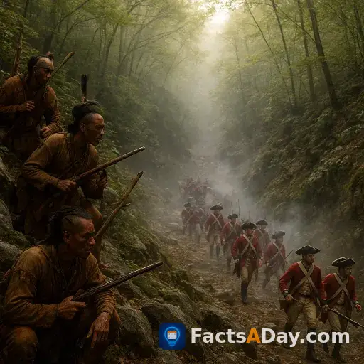 En 1760, guerreros cheroqui usaron un paso de montaña para derrotar a fuerzas británicas