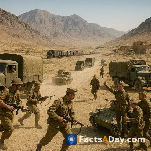 1941年、連合国軍が重要な補給路を確保するため中立国イランに侵攻