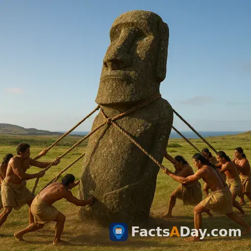 Wie Rapa Nui-Statuen über die Insel liefen