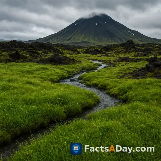 アイスランドの火山性土壌が豊かな緑の景観を生み出す