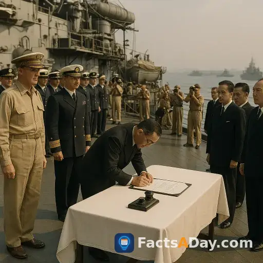 En 1945, una firma en la cubierta de un acorazado terminó finalmente la Segunda Guerra Mundial