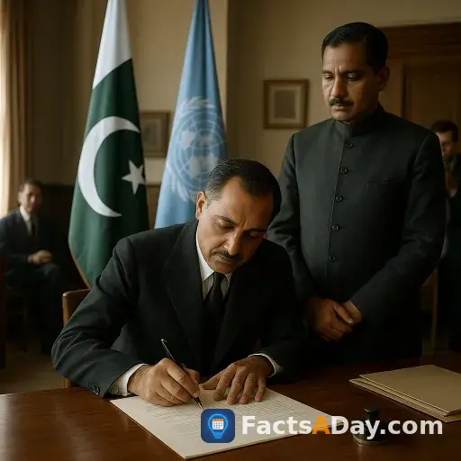 En 1947, Pakistán se unió oficialmente a las Naciones Unidas pocas semanas después de su creación