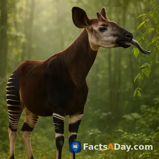 El okapi es una jirafa con rayas de cebra