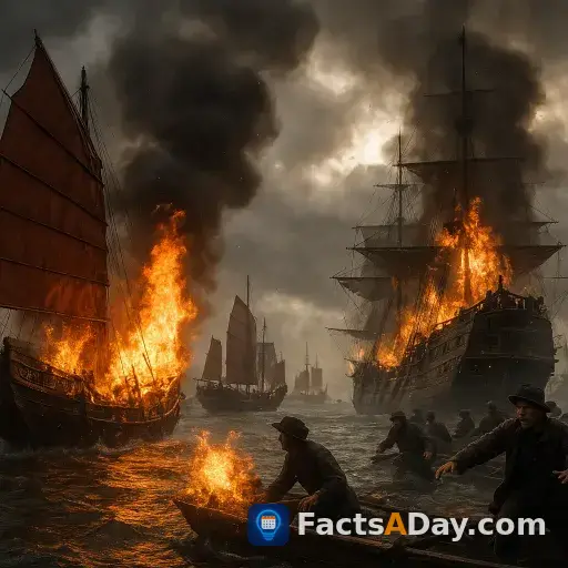 Una gran batalla naval en 1633 vio a la China Ming aplastar a una flota colonial europea