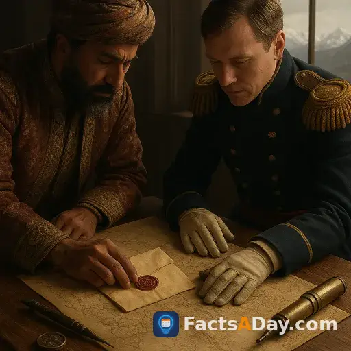 In einem Vertrag von 1813 trat das Persische Reich die Kaukasusregion an Russland ab